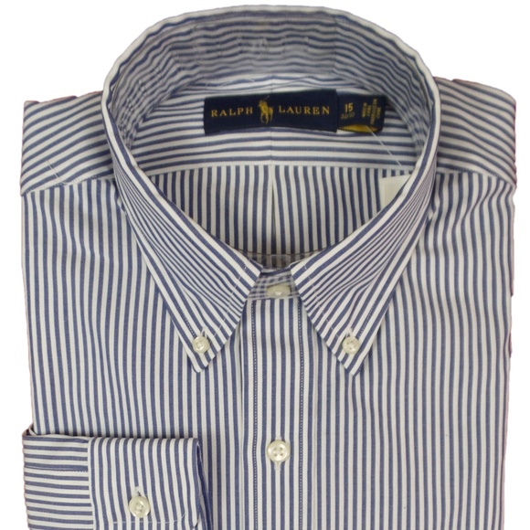Polo Ralph Lauren Men/'s Slim Fit Dress Shirt Button Down Spread Collar Pony Logo